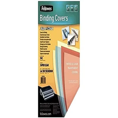 Image of Fellowes A4 Binding Cover 300 Microns PVC Covers Pack of 100 Transparent