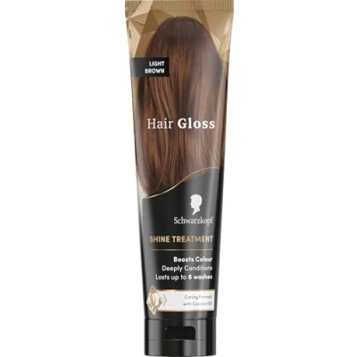 Image of Schwarzkopf Hair Gloss Shine Treatment Light Brown 150ml