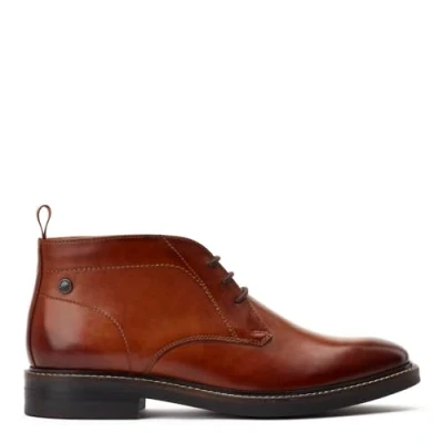 Image of Base London Mens Knebworth Washed Tan Leather Chukka Boot UK 8