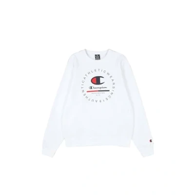 Image of Champion Men&#039;s Legacy Graphic Shop Authentic (220246) Soft Compact Powerblend Fleece Crewneck Sweatshirt, White (WW001), L