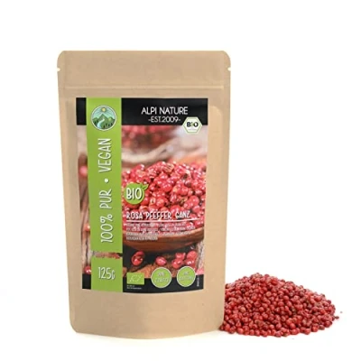 Image of Organic Pink Pepper 125g 4.4 oz by Alpi Nature, Whole Peppercorns, Peppercorns