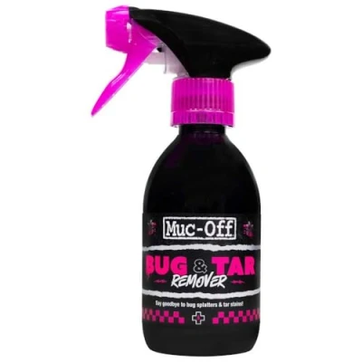 Image of Muc Off Bug &amp; Tar Remover, 250ml Biodegradable Motorcycle Cleaning Spray for Stubborn Grime and Insect Residue Powerful Motorbike Cleaner Car
