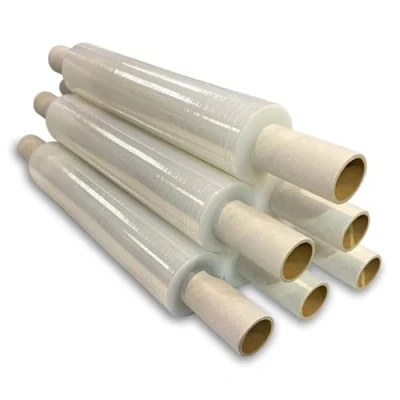 Image of JeeJaan® 6 Rolls Clear Pallet Wrap 400mm x 300m 20mu 1.75kg Extended Core Tear Resistant Shrink &amp; Stretch Water Moisture Proof Industrial Cling Film Multi Use Furniture