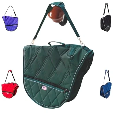 Image of Majestic Ally 1000D Nylon Reflective English Saddle Carry Bag (Hunter Green)