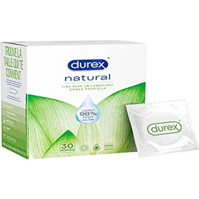 Image of Durex Natural 30 Fine and Lubricated Water Based Condoms