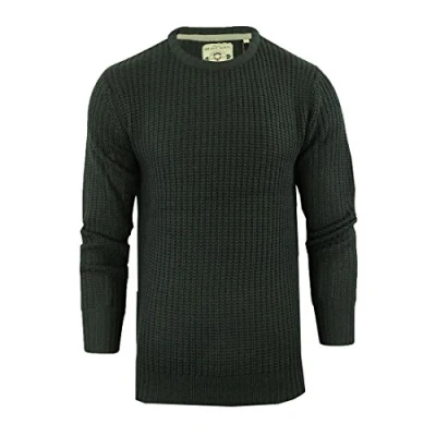 Image of Brave Soul Mens Binary&#039; &amp; &#039;Neutron&#039; Crew Neck Jumper Fishermans Chunky Rib Knit
