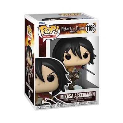 Image of Funko POP! Animation: Attack on Titan Mikasa Ackerman Collectable Vinyl Figure Gift Idea Official Merchandise Toys for Kids &amp; Adults Anime Fans Model Collectors and Display