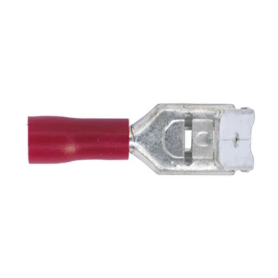 Image of Sealey Piggy Back Terminal 6.3mm Red Pack of 100