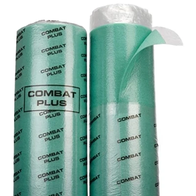 Image of Green Combat Laminate Underlay 3mm Acoustic for Wood or Flooring Barrier Plus Comfort Damp Proof Membrane (Roll Dimension: 15㎡)