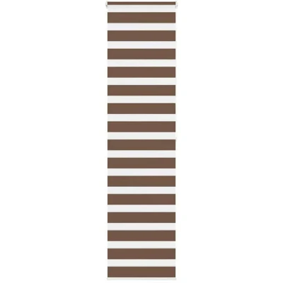 Image of vidaXL Zebra Blind Brown 55x200 cm Fabric Width 50.9 Polyester