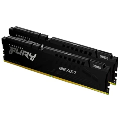 Image of Kingston FURY Beast DDR5 64GB (2x32GB) 5200MT/s CL40 DIMM Desktop Gaming Memory Kit of 2 KF552C40BBK2 64