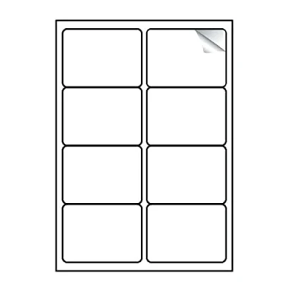 Image of 8 Labels Per Sheet A4 Address Self Adhesive Mailing for Postage Inkjet Laser Printers Printable Sticky 99x68mm (25 Sheets)