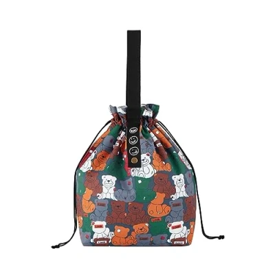 Image of DAROSS Lunch Bag，Small Bag，Insulated Bag，Thermal Cooler Bag，Lunch Bags for Women/Men/Kids，Lunch Cool Bag School, Work, Outdoor Camping Picnic…… (S, Bear)