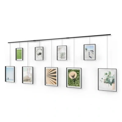 Image of Umbra Exhibit Gallery Frames, Set of 9, 5x7 and 8x10, Black