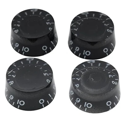 Image of Musiclily Basic Metric Speed Knobs Tone Volume Control for Epiphone Les Paul SG Electric Guitar, Black (Set of 4)