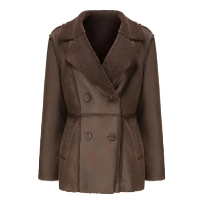 Image of DLLDLGG Women&#039;s Faux Shearing Moto Jacket Thick Lined Winter Shearling Coat Leather Biker