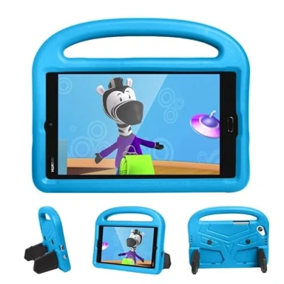 Image of Kids Case For Huawei MediaPad M3 T3 T8 8.0 Inch, Tablet Friendly Lightweight, Handle with Stand, Soft EVA Foam Shockproof Protective Cover, Blue