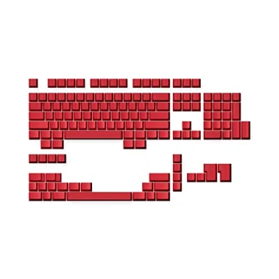 Image of Ranked Blank Premium Keycap Set 1.4 mm Thick PBT Cherry Profile for Mechanical Keyboard (Red, 139 Keys)