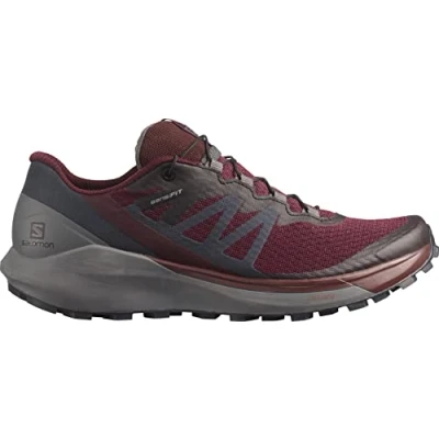 Image of SALOMON Women&#039;s Sense Ride Trail Running Shoes, 4 Wine Tasting Quiet Shade Ebony, 5.5 UK