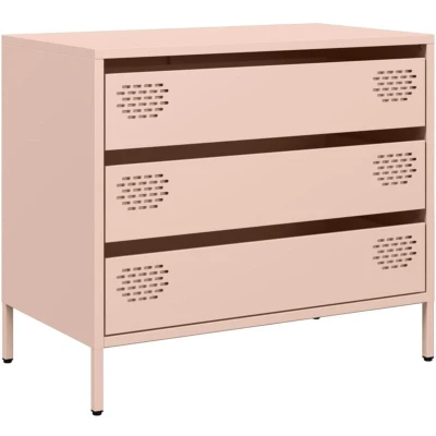 Image of vidaXL Sideboard Pink 68x39x58.5 cm Cold rolled Steel