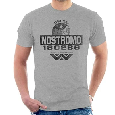 Image of USCSS Nostromo Weyland Yutani Corp Alien Men&#039;s T Shirt Heather Grey
