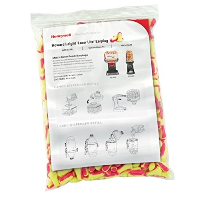 Image of Howard Leight Laser Lite Hi Visibility Earplug Refill for HL400 Dispenser, 200 Pairs (LPF LS4 REFILL)
