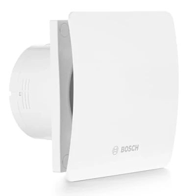 Image of Bosch Bathroom Extractor Fan 1500 W 125 for Ventilation in and Toilet Against Moisture Mould With Light Switch Activation 125mm Diameter