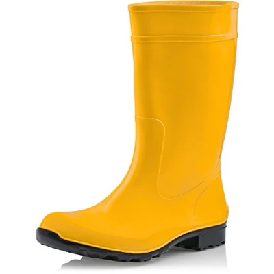 Image of Ladeheid Girl&#039;s EVA Thermo Extra Light Wellington Boots Rainy Wellies Rain LALMG879 (Yellow/Black, 4.5 UK)
