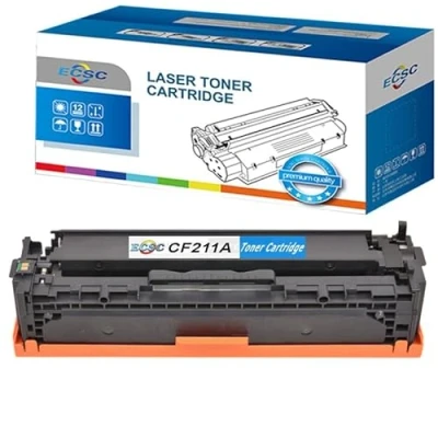 Image of ECSC Toner Cartridge CF211A For Printer, Compatible With HP LaserJet Pro 200 Color M251n M251nw MFP M276n M276nw Printers (CYAN, 1 Pack)