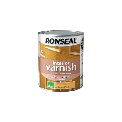 Image of Ronseal RSLIVMAP750 750ml Quick Dry Matt Interior Varnish Antique Pine