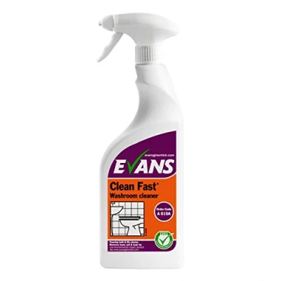 Image of Evans Vanodine BCV003 75 Clean Fast Heavy Duty Washroom Cleaner, RTU 750 mL (Pack of 6)