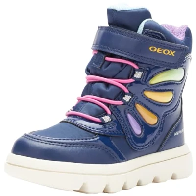 Image of Geox J Willaboom Girl B A Ankle Boot, Navy Multi Coloured, 11.5 UK Child