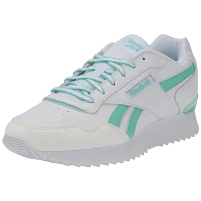 Image of Reebok Women&#039;s Glide Ripple Clip Sneaker, FTWR White/Hint Mint/Pure Grey 1, 3 UK