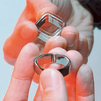 Image of SUMAG Ambi Ring Magic Tricks Circle Square Magician Accessories Close up Street Optical Illusion Gimmick Props