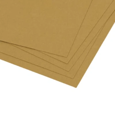 Image of Craftelier Pack of 5 Cardstock Textured Double Sided Canvas Perfect Material for Scrapbooking and Crafts Projects Weight 216 g Size 30.48 x cm (12&quot;x12&quot;) Kraft Brown