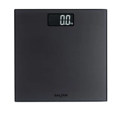 Image of Salter Frosted Matt Bathroom Scale Electronic Digital Bodyweight Scale, 180kg/28st 3lb, LCD Easy Read Display, Step On Instant Accurate Readings, Neat Slim Storage, Includes Battery, SA00599CFEU12