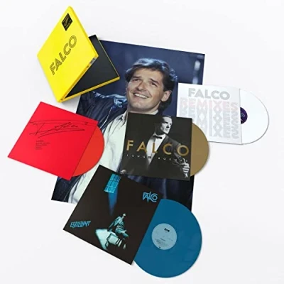 Image of Falco The box 180gm Blue/Gold/Red/White vinyl Sealed 2022 UK set 19439977371