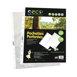 Image of Stewart Superior Eco Punch Pocket Clear (100 Pack) PP50