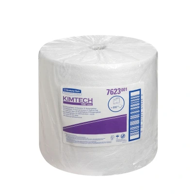 Image of Kimtech Pure Cleaning Wipers 7623 1 roll x 600 sheets, ply, white