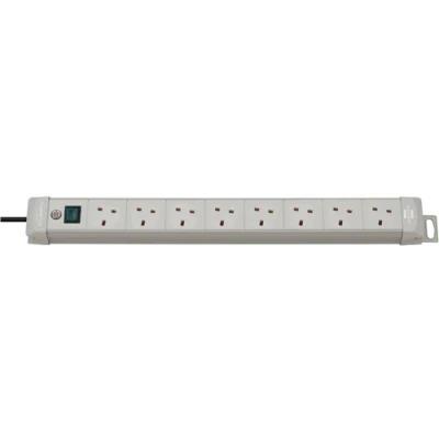 Image of Brennenstuhl Premium Line, 8 way extension lead, Light Grey