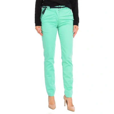 Image of Eleven Paris Womens PANDORE Chinese style long pants 13S2PA10 woman Green Cotton Size EU 34 (Womens)