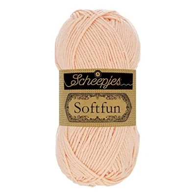 Image of Scheepjes Softfun 2466 Peach Yarn 10x50g