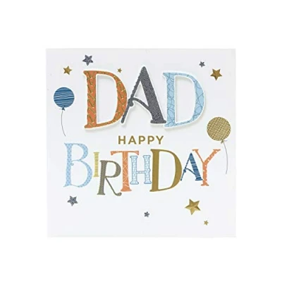 Image of UK Greetings Dad Birthday Card for Him Classic Lettering Design