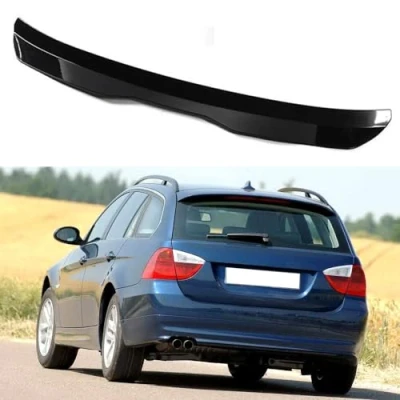Image of Glossy Black Car Rear Trunk Window Roof Spoiler Wing for BMW 3 Series Touring E91 2005 2006 2007 2008 2012 Body Styling Exterior Accessories