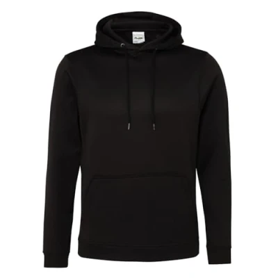 Image of AWDis Men&#039;s Sports Polyester Hoodie, Black (Jet Black), Large