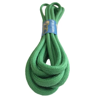 Image of Big Laces Round Green 3mm wide 75cm long Waxed Shoelaces