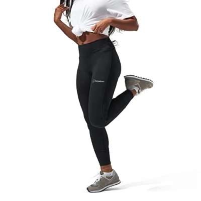Image of Berghaus Women&#039;s Core Leggings, Comfortable Fit, Breathable Pants, Black, 18