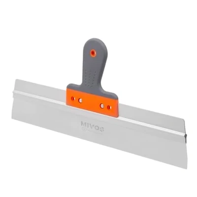 Image of Mivos Professional Coating Knife with Stainless Steel Blade 450 x 60 mm Putty for Smoothing Large Areas Front Spatula Soft Handle Made in EU