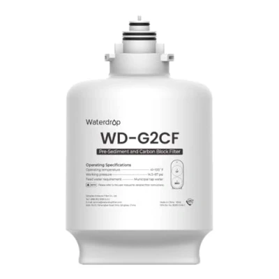 Image of Waterdrop WD G2CF Filter, 12 Month Lifetime, Replacement for G2 B, W Reverse Osmosis System (Package May Vary)