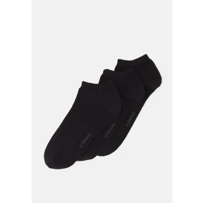 Image of Björn Borg Solid Essential STEP SOCK 3 PACK Socks, Men&#039;s, Size: 6.5 8, Black